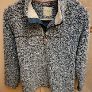 Copper Key Girls sherpa jacket blue fuzzy size 10/12